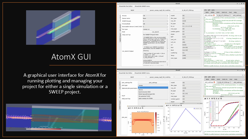 AtomX GUI: A powerful graphical user 
              interface for efficient and automated  management of your simulation projects.